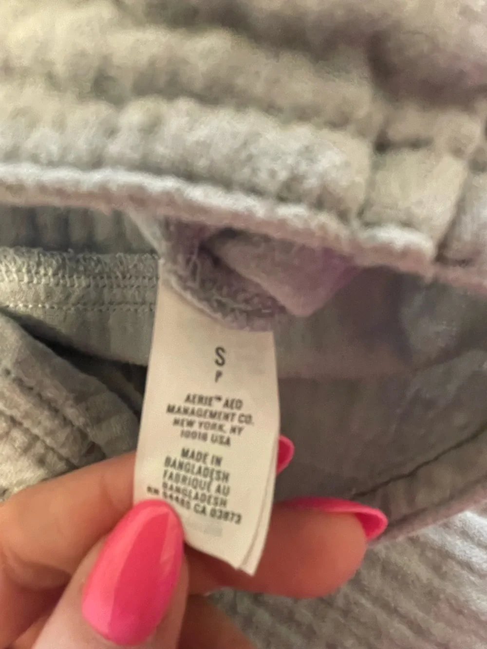 aerie Gray Ribbed Crossback Overalls size small boho lightweight - Picture 7 of 7